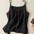 COTTON LINEN CAMI BLACK