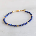 NATURAL LAPIS BEADED BRACELET