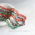 CHUNKY GOLD AND ENAMEL LINK CHAIN